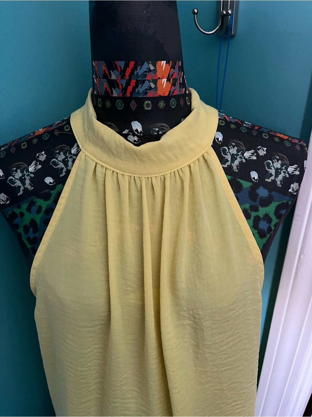 Sleeveless Halter Camisole in Light Yellow